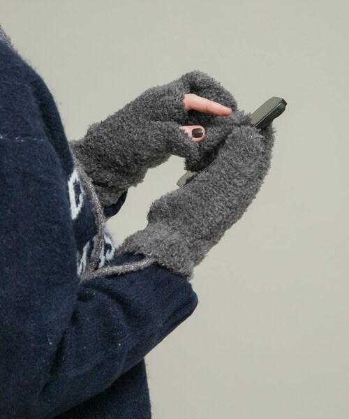 URBAN RESEARCH Sonny Label（アーバンリサーチサニーレーベル）の「ラメブークレーニットミトン（ベルト・レディース・エクリュ/グレー/ネイビー・One）」の14枚目の写真