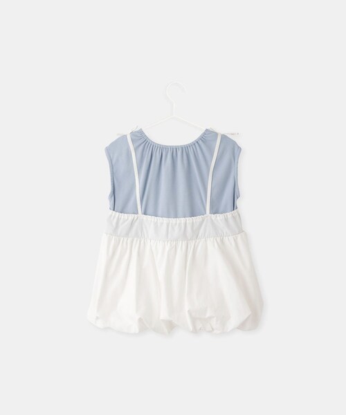 ROPE' PICNIC（ロペピクニック）の「【KIDS/キッズ】バルーンビスチェドッキングトップス（Tシャツ/カットソー・キッズ・ブラック/ホワイト・120/130/140/150）」の22枚目の写真