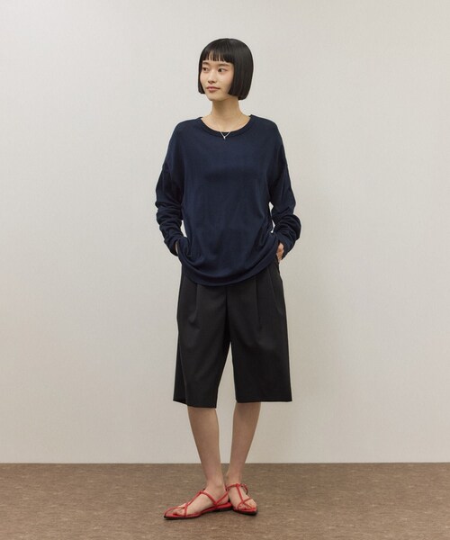 ADAM ET ROPE'（アダムエロペ）の「【Miller for ADAM ET ROPE'】別注 L/S SHEER TEE（2PACK）（Tシャツ/カットソー・レディース・ホワイト/レッド・F）」の8枚目の写真