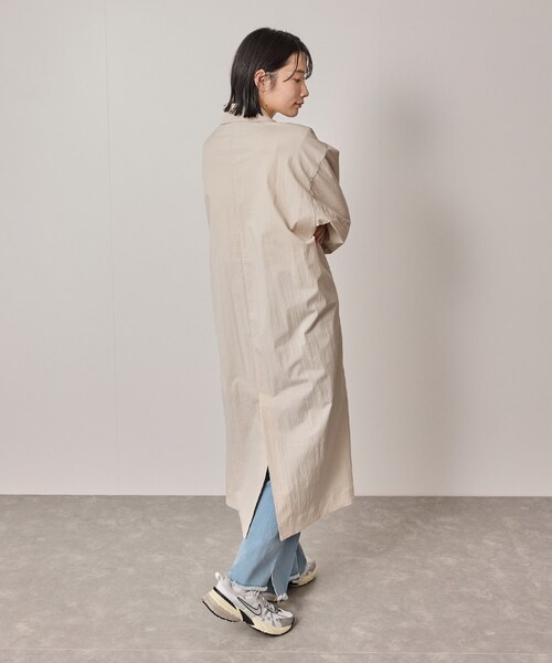 NERGY（ナージー）の「【撥水】ステンカラーロングコート（ステンカラーコート・レディース・ベージュ・F）」の6枚目の写真