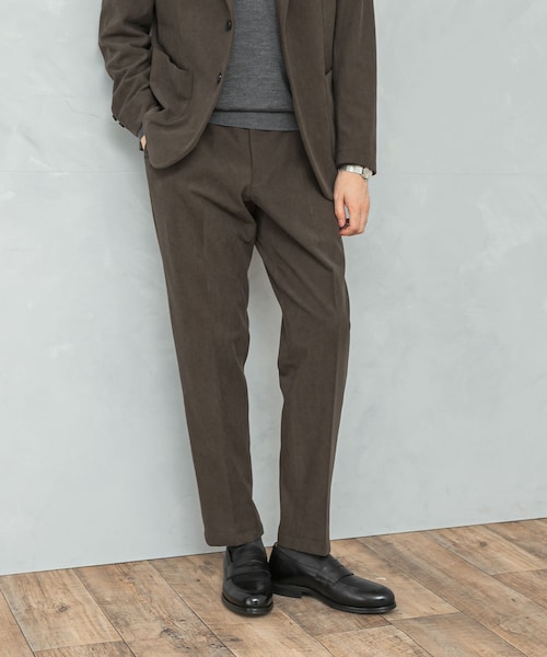 URBAN RESEARCH DOORS（アーバンリサーチドアーズ）の「LIFE STYLE TAILOR　コーデュロイコンフォータブルパンツ（スラックス・メンズ・BLUE GRAY/OLIVE/BROWN・S/M/L/XL）」の3枚目の写真