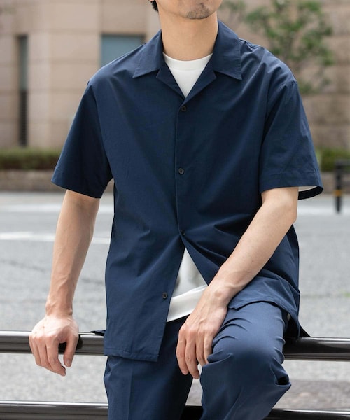 URBAN RESEARCH ROSSO（アーバンリサーチロッソ）の「『セットアップ対応』『XLサイズあり』クールキープショートスリーブシャツ（シャツ/ブラウス・メンズ・BEIGE/BLACK/NAVY/LIGHT GRAY・S/M/L/XL）」の4枚目の写真