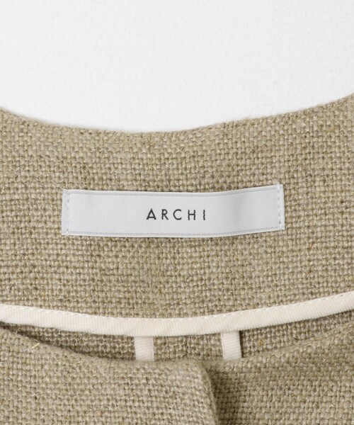 URBAN RESEARCH DOORS（アーバンリサーチドアーズ）の「ARCHI　HEAVYLINENJACKET（ノーカラージャケット・レディース・BEIGE・S）」の7枚目の写真
