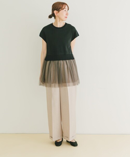 ITEMS URBANRESEARCH(アイテムズ アーバンリサーチ)の「ソウバリチュールドッキングニット(ニット/セーター・レディース・NVY/BLK/OFF・FREE)」の16枚目の写真