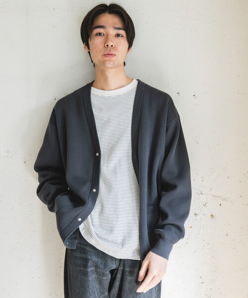 URBAN RESEARCH DOORS（アーバンリサーチドアーズ）の「『UR TECH Renew Knit』Vネックカーディガン（カーディガン/ボレロ・メンズ・GRAY/CHARCOAL/LIGHTBROWN・M/L）」の21枚目の写真