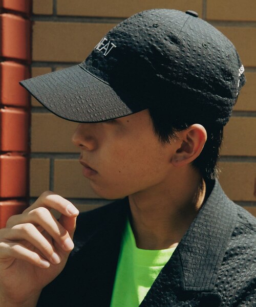 URBAN RESEARCH（アーバンリサーチ）の「『別注』NEAT×URBS　DOT'S SEERSUCKER CAP（キャップ・メンズ・BLACK/BROWN・One）」の4枚目の写真