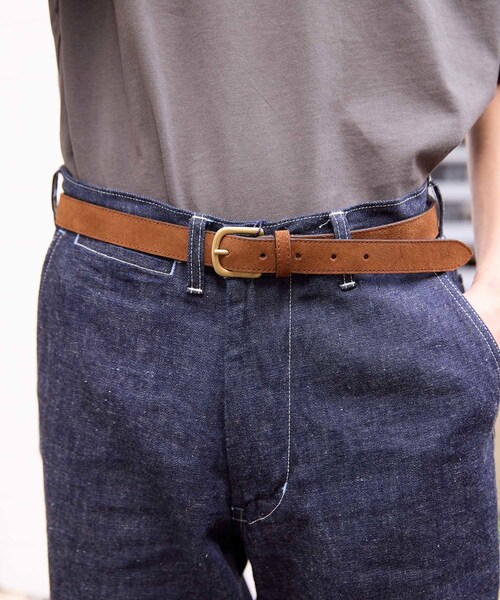 ADAM ET ROPE'（アダムエロペ）の「【ANDERSONS/アンダーソンズ】25 レトロドレスベルト スエード (ブラスバックル)（ベルト・メンズ・ダークブラウン/ダークブラウン系・L/M/S）」の21枚目の写真