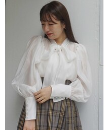 MERCURYDUO | 2WAYリボンボリュームスリーブブラウス(シャツ/ブラウス)