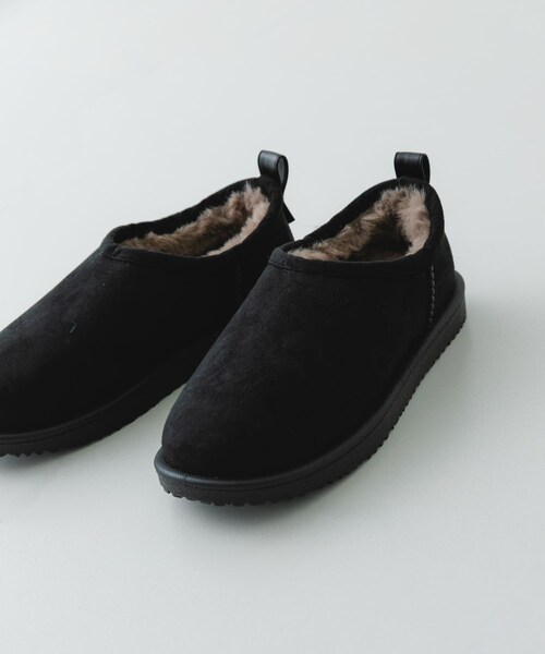 RODE SKO（ロデスコ）の「TEMPERATE　SHLOKムートン風スリッポンレインシューズ（レインシューズ・レディース・BLACK/GRAY・37/38/39）」の4枚目の写真