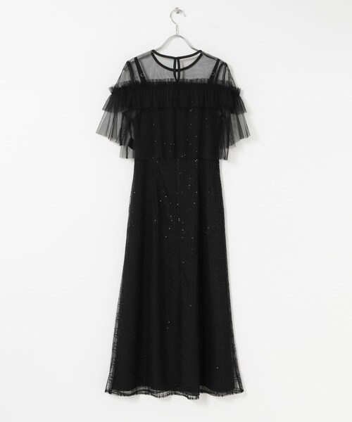 URBAN RESEARCH ROSSO（アーバンリサーチロッソ）の「kaene　フリルチュールドッキングドレス（ワンピース・レディース・Salmonpink/black・36）」の14枚目の写真