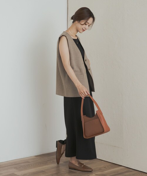 URBAN RESEARCH DOORS(アーバンリサーチドアーズ)の「ノーカラージレ(テーラードジャケット・レディース・BEIGE/BLACK・M)」の20枚目の写真