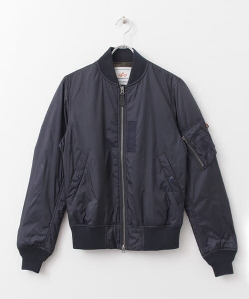 URBAN RESEARCH DOORS（アーバンリサーチドアーズ）の「ALPHA　ALPHA別注 MA-1（ミリタリージャケット・メンズ・NAVY/GREEN・M/L）」の3枚目の写真