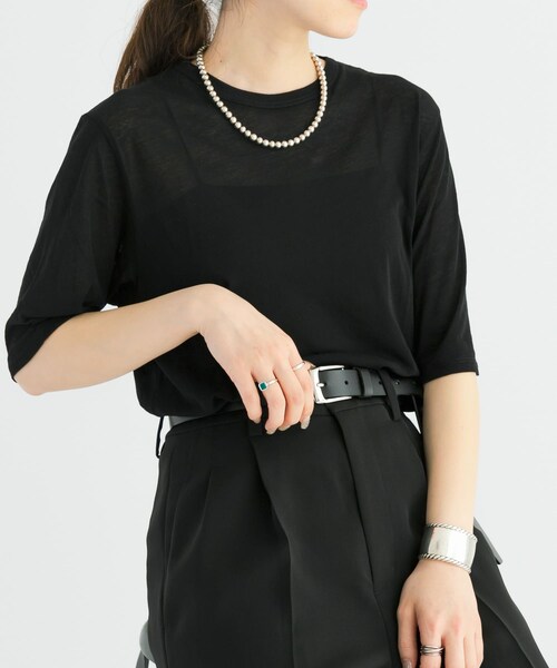 URBAN RESEARCH(アーバンリサーチ)の「『MADE IN JAPAN』ドライツイストシアーTシャツ(Tシャツ/カットソー・レディース・ICE GRAY/WHITE/BLACK・FREE)」の7枚目の写真