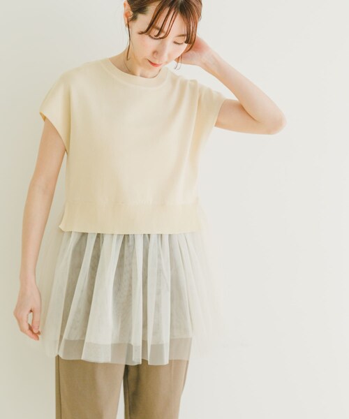 ITEMS URBANRESEARCH(アイテムズ アーバンリサーチ)の「ソウバリチュールドッキングニット(ニット/セーター・レディース・NVY/BLK/OFF・FREE)」の6枚目の写真