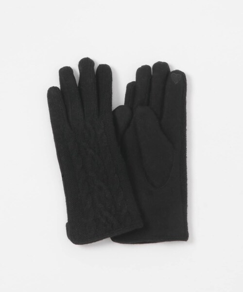 URBAN RESEARCH Sonny Label（アーバンリサーチサニーレーベル）の「ケーブルニットグローブ（ベルト・レディース・Lグレー/ブラック/チャコール・One）」の7枚目の写真