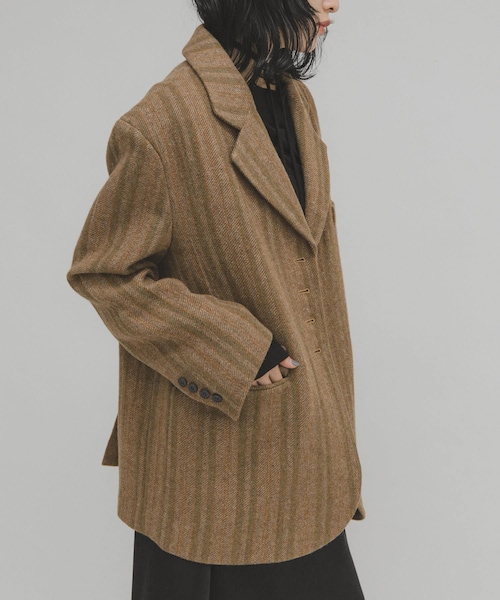 KBF（ケイビーエフ）の「ウールMIXテーラードジャケット（テーラードジャケット・レディース・ORANGE/GREEN・One）」の21枚目の写真