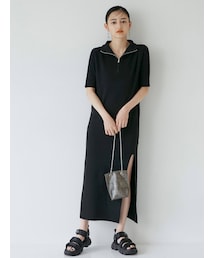 MURUA | ハーフジップスリットワンピース(ワンピース)