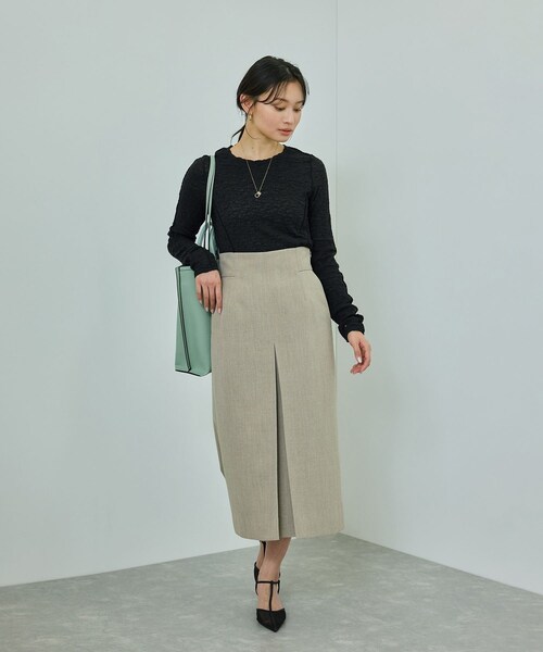 ROPE'（ロペ）の「【WEB・一部店舗限定】ストレッチシアー＆レースカットソー/洗える（Tシャツ/カットソー・レディース・ブラック/ブラック系/ホワイト/ホワイト系・F）」の20枚目の写真