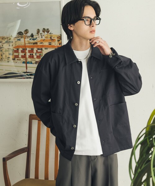 SENSE OF PLACE by URBAN RESEARCH（センスオブプレイスバイアーバンリサーチ）の「ピーチタッチカラーカバーオール（カバーオール・メンズ・CHARCOAL/BLUE GRAY/PINK・M/L）」の7枚目の写真