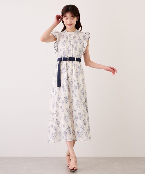 Jayro(ジャイロ)の「花柄プリント袖フリルワンピース(ワンピース・レディース・ブラック系/ホワイト系・M)」の13枚目の写真