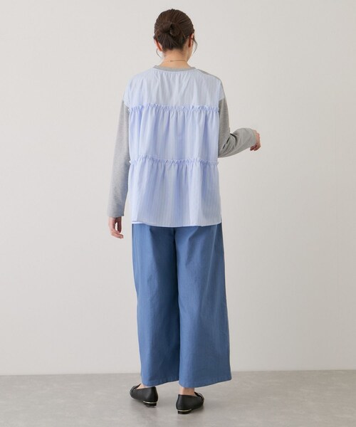 Jayro(ジャイロ)の「ストライプ切替プルオーバー(Tシャツ/カットソー・レディース・ブラック系/グレー/ホワイト系/ネイビー・M)」の19枚目の写真