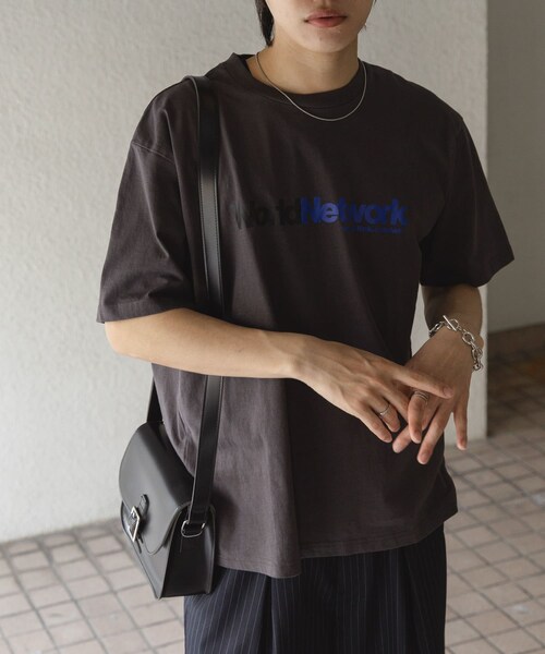 SENSE OF PLACE by URBAN RESEARCH（センスオブプレイスバイアーバンリサーチ）の「company logo short-sleeve t-shirts A（Tシャツ/カットソー・メンズ・OFF WHITE/CHARCOAL/LIME・M/L）」の14枚目の写真