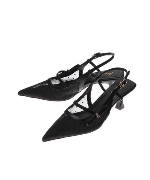 dazzlin（ダズリン）の「サイドリボンプラットフォームパンプス（ブーツ・レディース・オフホワイト/ブラック/ピンク/ミックス・M/L）」の14枚目の写真