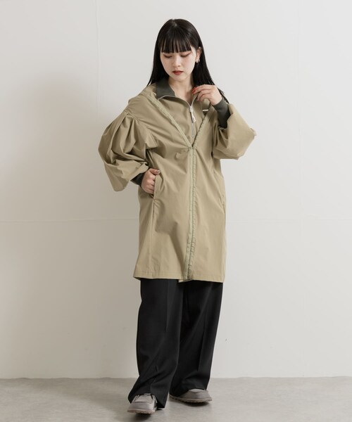 THE GOODLAND MARKET（ザグッドランドマーケット）の「cwtch　Harfzip tunic（チュニック・レディース・NAVY/L.KHAKI・FREE）」の6枚目の写真
