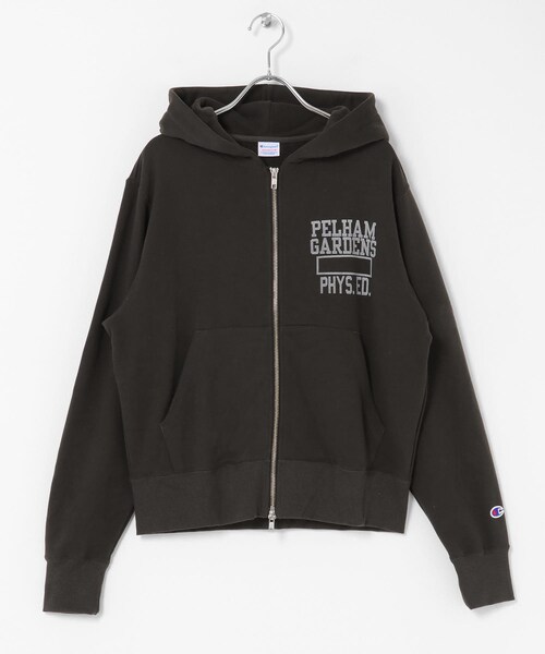 URBAN RESEARCH Sonny Label（アーバンリサーチサニーレーベル）の「『別注』Champion×Sonny Label　スウェットジップフーディー（パーカー・レディース・オフブラック/ヘザーグレー/オートミール・one）」の12枚目の写真