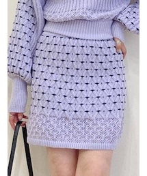 dazzlin | フラワーアートニットミニスカート(スカート)