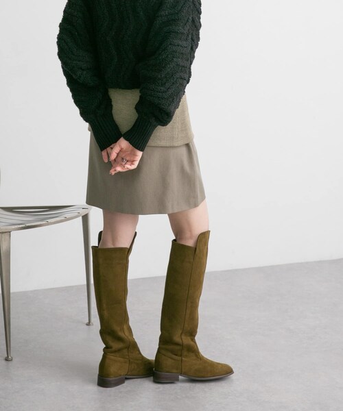 KBF（ケイビーエフ）の「スエードロングブーツ（ブーツ・レディース・KHAKI/BEIGE・37/38）」の13枚目の写真