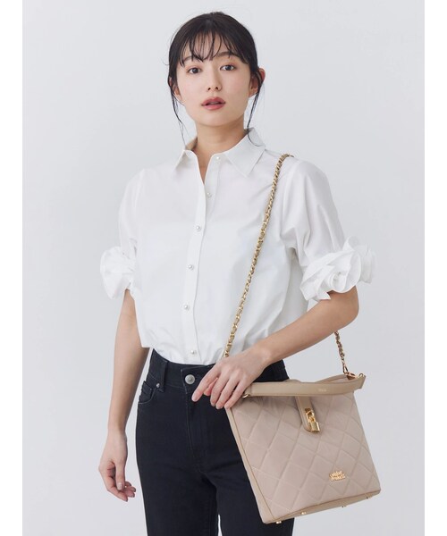 TONAL(トーナル)の「【OUTDOOR PRODUCTS】キルティングチェーンショルダーバッグ(ハンドバッグ・レディース・オフホワイト/ブラック/ベージュ・F)」の22枚目の写真
