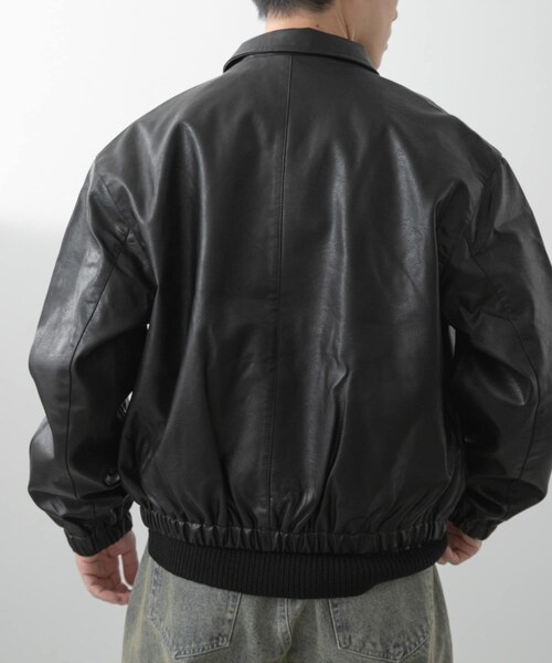 ITEMS URBANRESEARCH(アイテムズ アーバンリサーチ)の「F.L. ジップアップ ジャケット(ライダースジャケット・メンズ・BLK/FADED BLK/BRN/FADED BRN・M/L)」の10枚目の写真