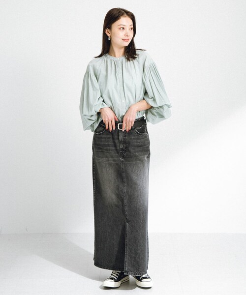 URBAN RESEARCH Sonny Label（アーバンリサーチサニーレーベル）の「Aラインデニムスカート（デニムスカート・レディース・インディゴ/ブラック・36/38）」の9枚目の写真