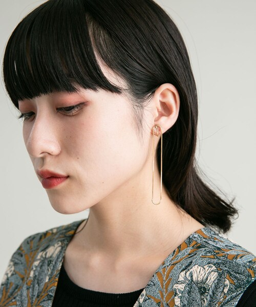 KBF（ケイビーエフ）の「ロングオーバルチェーンイヤリング（イヤリング・レディース・GOLD/SILVER・one）」の8枚目の写真