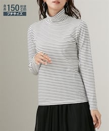 nissen | 小さいサイズ　綿混ハイネックTシャツ　低身長さん・小柄女性(Tシャツ/カットソー)