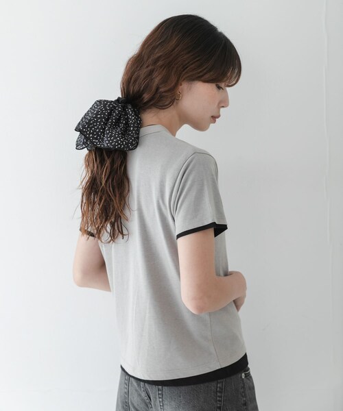 URBAN RESEARCH Sonny Label（アーバンリサーチサニーレーベル）の「ランダムドットシフォンシュシュ（ヘアゴム・レディース・ホワイト/ブラック・One）」の10枚目の写真