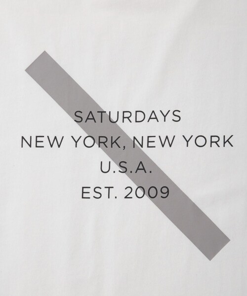 Saturdays NYC(サタデーズ ニューヨークシティ )の「Gotham Establish Slash SS T-Shirt(Tシャツ/カットソー・レディース・ブラック/ホワイト/グリーン・L/M/S/XL)」の19枚目の写真