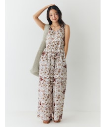 Ungrid | フラワープリントロンパース(ロンパース)