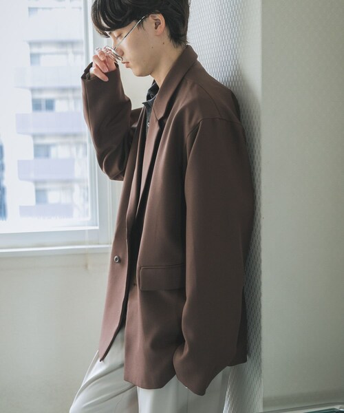 SENSE OF PLACE by URBAN RESEARCH（センスオブプレイスバイアーバンリサーチ）の「『撥水/防花粉』SKINProofダブルテーラードジャケット（テーラードジャケット・メンズ・BLACK/BROWN/BLUE GRAY・M/L）」の22枚目の写真