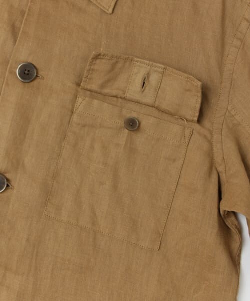 URBAN RESEARCH DOORS(アーバンリサーチドアーズ)の「リネンフィールドジャケット(ミリタリージャケット・メンズ・KHAKI/L.BROWN・38/40)」の18枚目の写真
