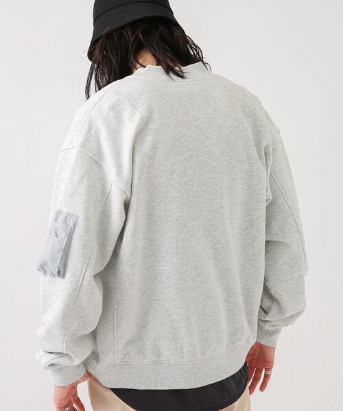 URBAN RESEARCH Sonny Label（アーバンリサーチサニーレーベル）の「裏毛スウェットMA-1ブルゾン（MA-1・メンズ・ライトキャメル/杢グレー/ブラック・M/L）」の19枚目の写真