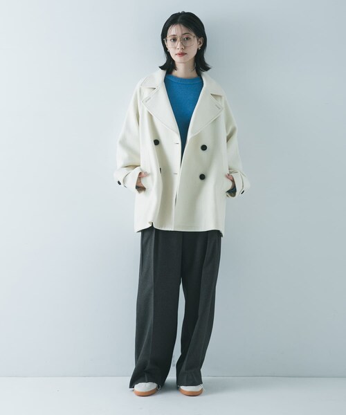 URBAN RESEARCH（アーバンリサーチ）の「スーパー100メルトンPコート（その他アウター・レディース・OFF/D.NAVY/CHARCOAL・FREE）」の12枚目の写真