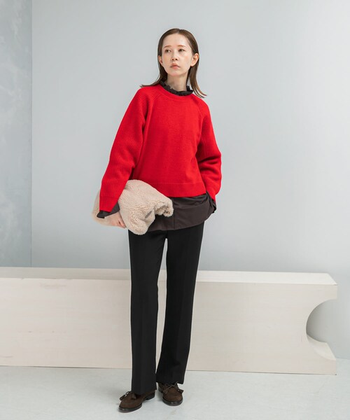 URBAN RESEARCH ROSSO（アーバンリサーチロッソ）の「スリットフレアストレッチパンツ（その他パンツ・レディース・IVORY/BLACK・36/38）」の17枚目の写真