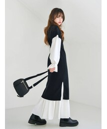 dazzlin | 【Lunangelina byちぃぽぽ×dazzlin】2WAYシャツニットワンピース(ワンピース)