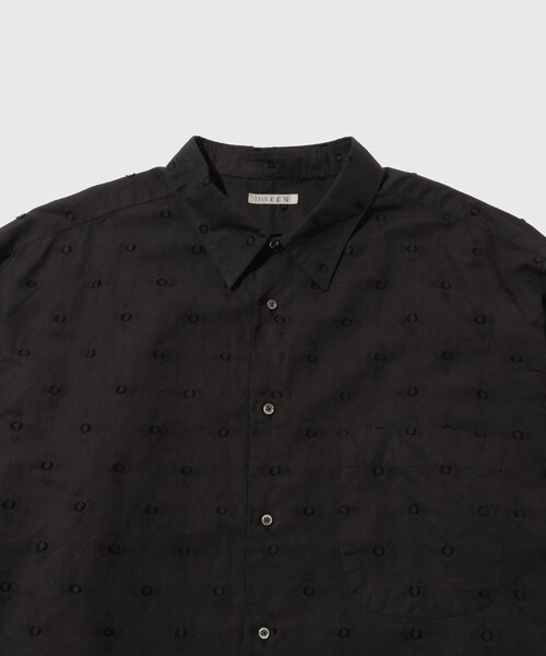 ADAM ET ROPE'(アダムエロペ)の「【HEUGN/ユーゲン】Alf SILK JQD DOT(シャツ/ブラウス・メンズ・ブラック・1/2/3/4)」の6枚目の写真