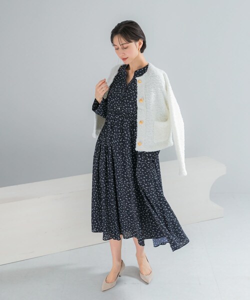 URBAN RESEARCH ROSSO（アーバンリサーチロッソ）の「『WEB限定』ランダムドットボリュームワンピース（ワンピース・レディース・NAVY/BLACK・Free）」の22枚目の写真
