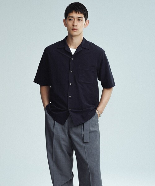 ADAM ET ROPE'(アダムエロペ)の「接触冷感【MINUS】オープンカラー シャツ(シャツ/ブラウス・メンズ・ブラック/ホワイト/グリーン系/ネイビー・L/M)」の16枚目の写真