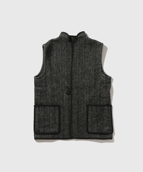 ADAM ET ROPE'(アダムエロペ)の「【E.S.P/イーエスピー】SOLA VEST TWEED(ダウンベスト・メンズ・チャコール・L/M)」の3枚目の写真