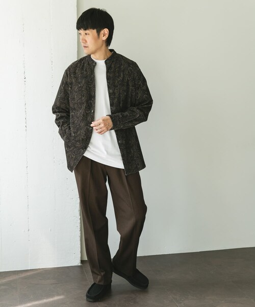 URBAN RESEARCH DOORS（アーバンリサーチドアーズ）の「『UR TECH』コーデュロイバンドカラーシャツ（シャツ/ブラウス・メンズ・GREIGE/BLUEGREEN/CHARCOAL/PAISLEY・M/L）」の22枚目の写真